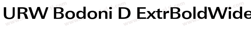 URW Bodoni D ExtrBoldWide字体转换